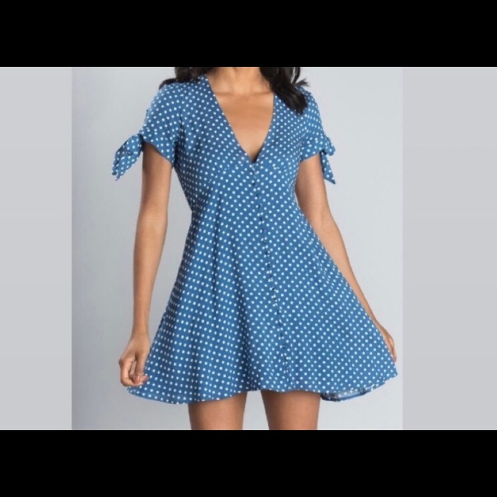 POLKA-DOT PRINTED DRESS